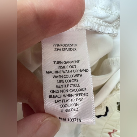 Rachel Zoe. White Joggers with Multicolor Print - Picture 9 of 10